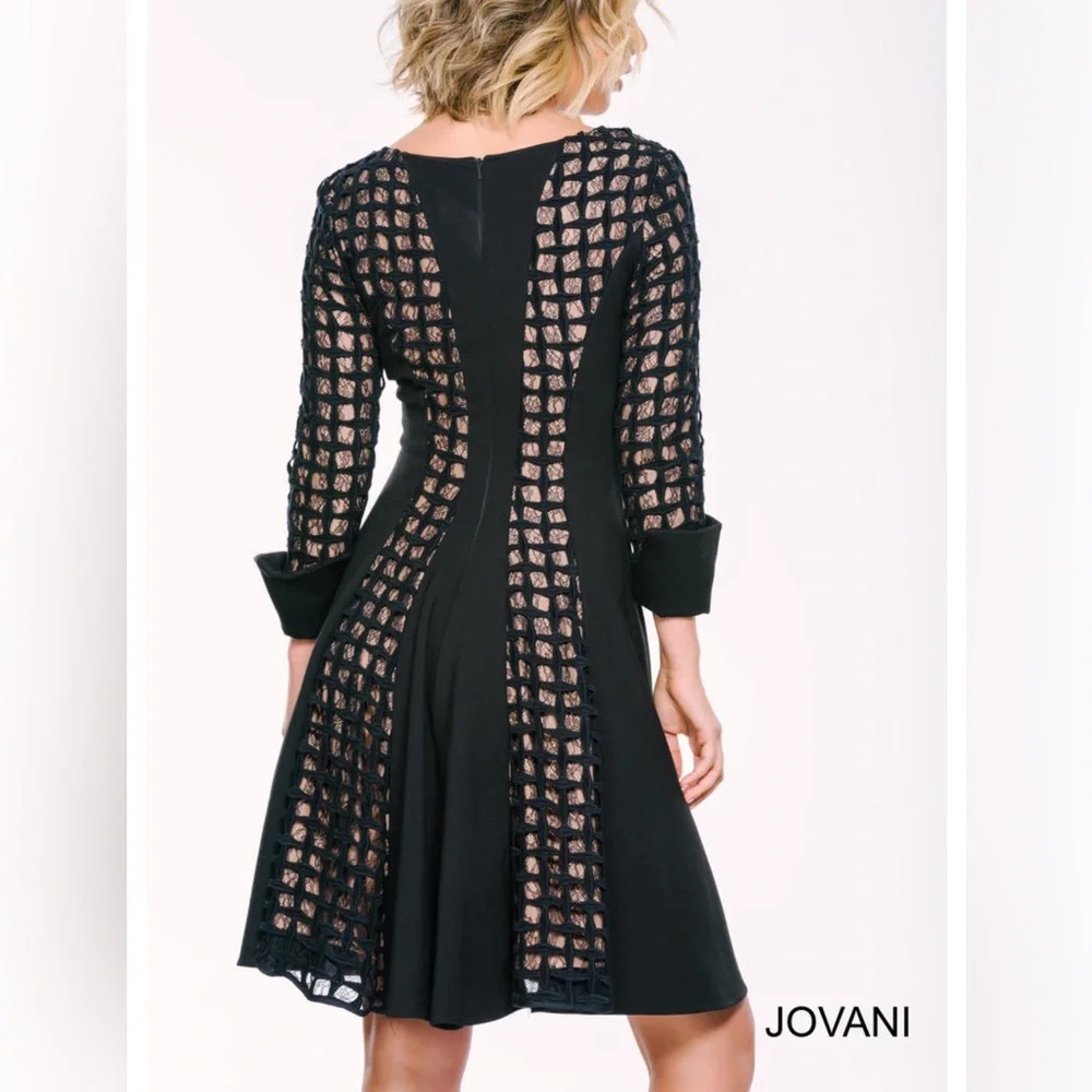 Jovani Prom 39367 Black/Nude Size 14 - Picture 2 of 7